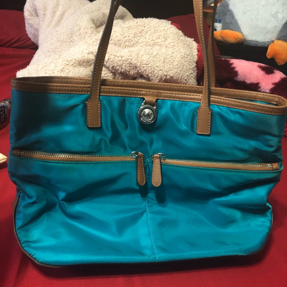 Michael Kors Teal Zippered Satchel